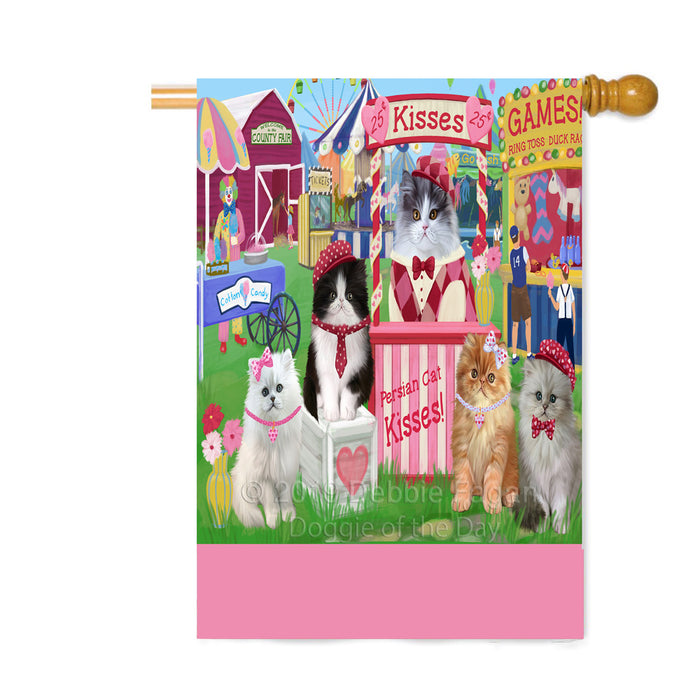 Personalized Carnival Kissing Booth Persian Cats Custom House Flag FLG63625