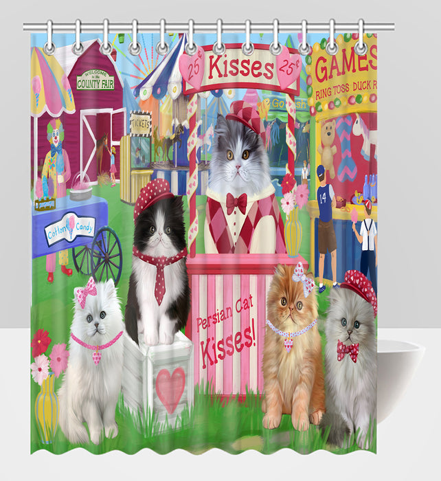 Carnival Kissing Booth Persian Cats Shower Curtain