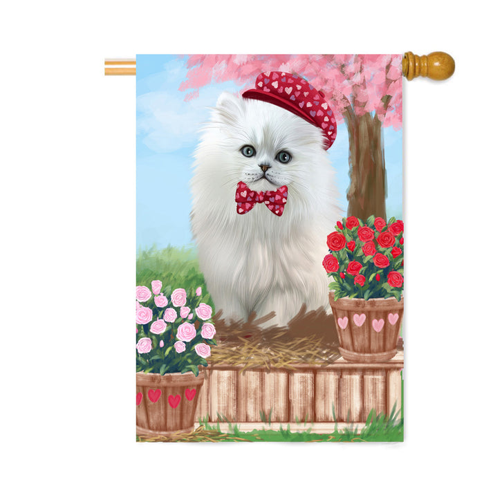 Personalized Rosie 25 Cent Kisses Persian Cat Custom House Flag FLG64907