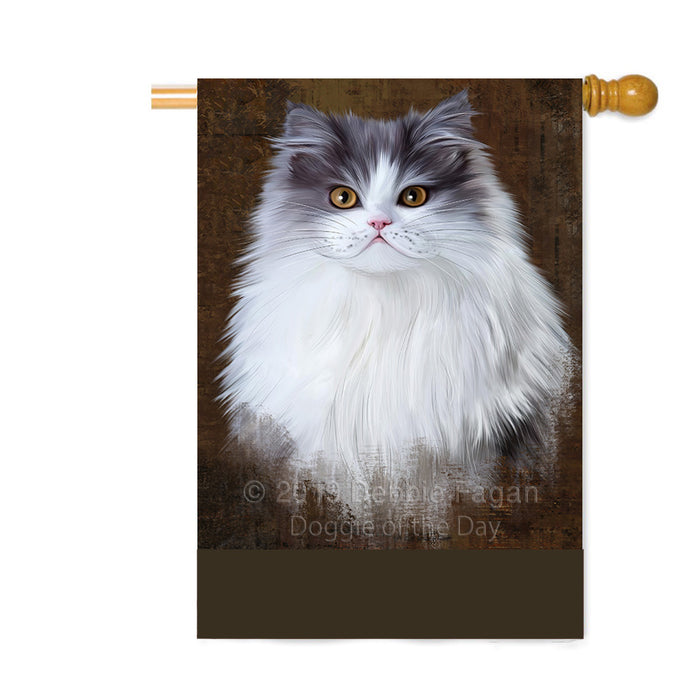 Personalized Rustic Persian Cat Custom House Flag FLG64654