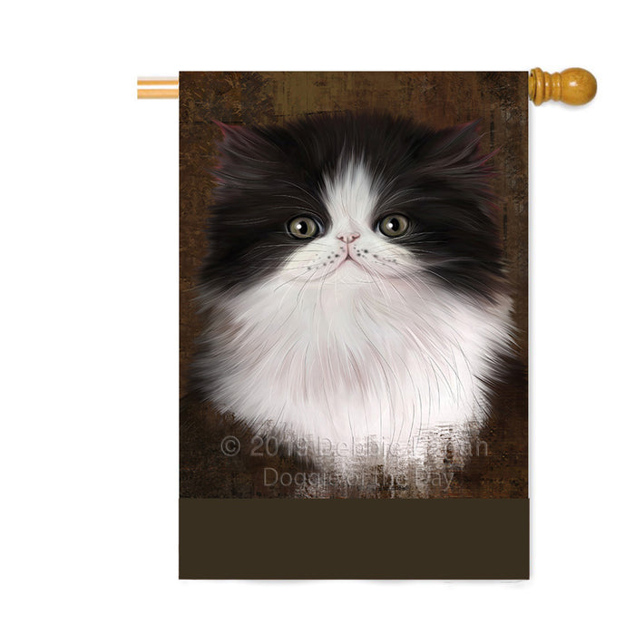 Personalized Rustic Persian Cat Custom House Flag FLG64655