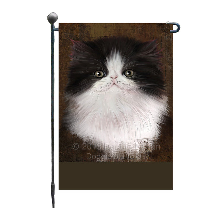 Personalized Rustic Persian Cat Custom Garden Flag GFLG63578