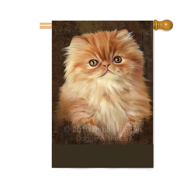 Personalized Rustic Persian Cat Custom House Flag FLG64656