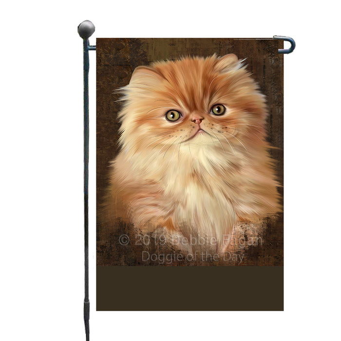 Personalized Rustic Persian Cat Custom Garden Flag GFLG63579