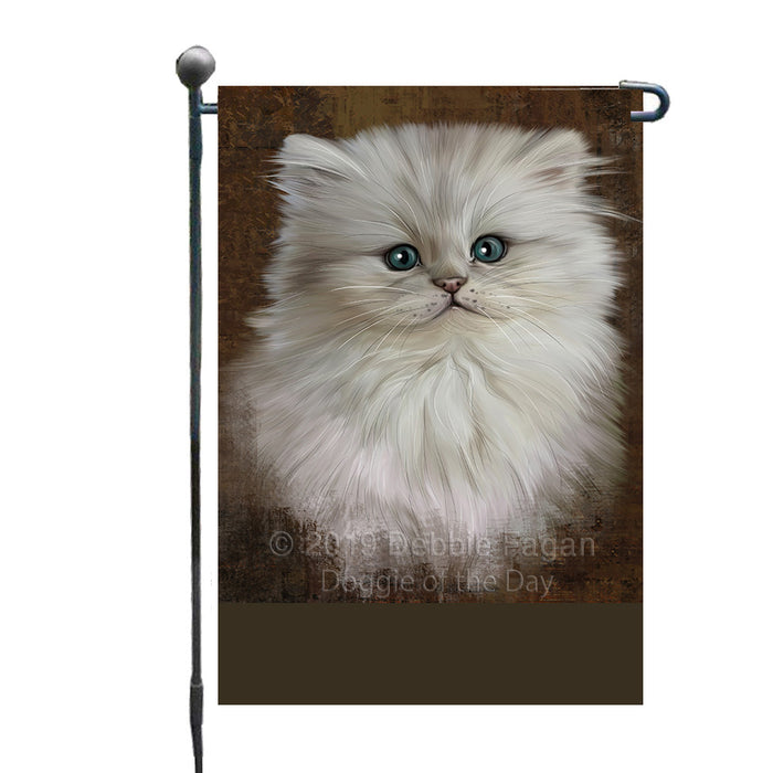 Personalized Rustic Persian Cat Custom Garden Flag GFLG63581