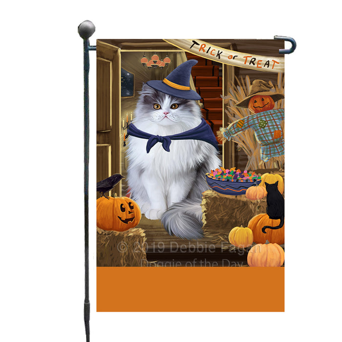 Personalized Enter at Own Risk Trick or Treat Halloween Persian Cat Custom Garden Flags GFLG-DOTD-A59659