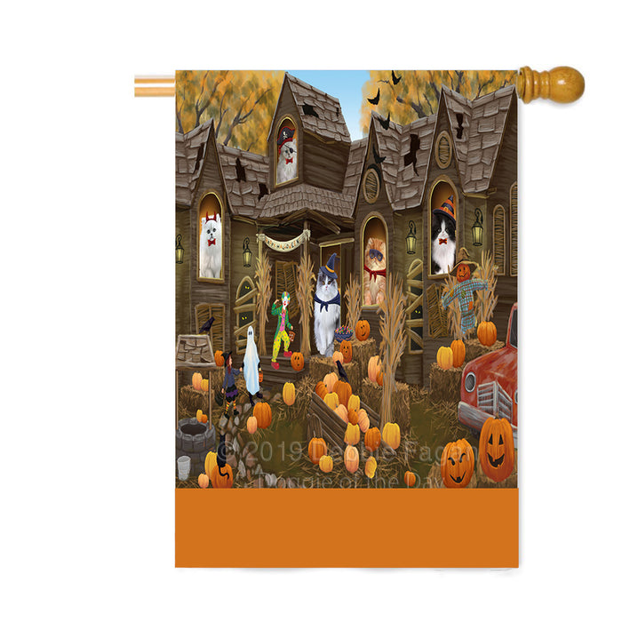 Personalized Haunted House Trick or Treat Halloween Persian Cats Custom House Flag FLG-DOTD-A59716