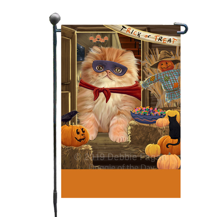 Personalized Enter at Own Risk Trick or Treat Halloween Persian Cat Custom Garden Flags GFLG-DOTD-A59661