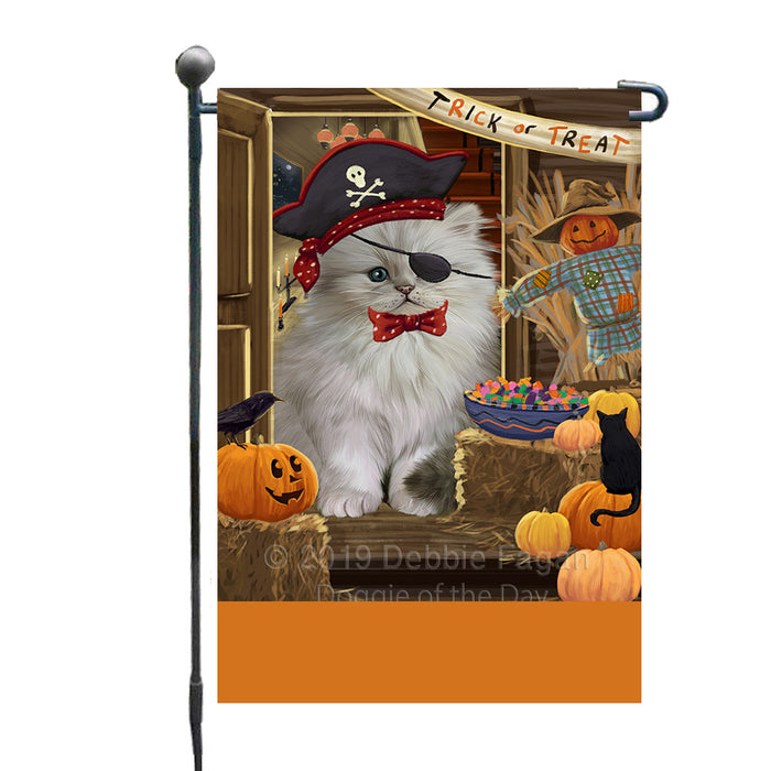 Personalized Enter at Own Risk Trick or Treat Halloween Persian Cat Custom Garden Flags GFLG-DOTD-A59662