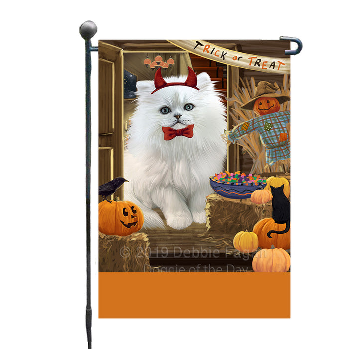 Personalized Enter at Own Risk Trick or Treat Halloween Persian Cat Custom Garden Flags GFLG-DOTD-A59663