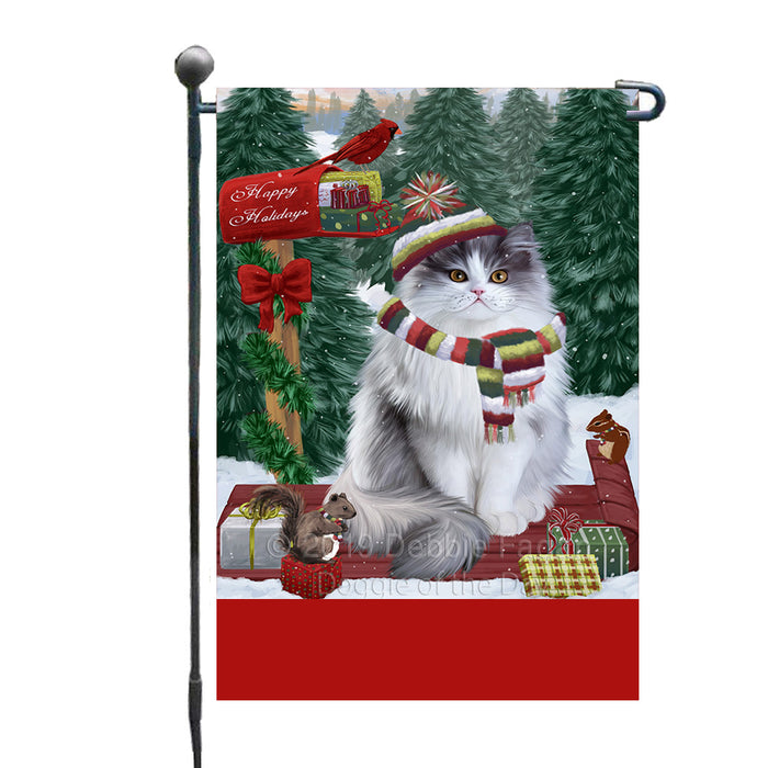 Personalized Merry Christmas Woodland Sled  Persian Cat Custom Garden Flags GFLG-DOTD-A61640