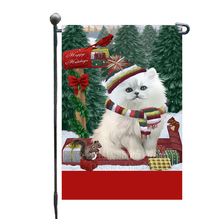 Personalized Merry Christmas Woodland Sled  Persian Cat Custom Garden Flags GFLG-DOTD-A61644