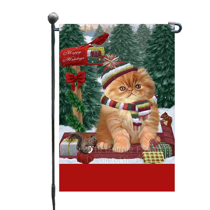 Personalized Merry Christmas Woodland Sled  Persian Cat Custom Garden Flags GFLG-DOTD-A61641