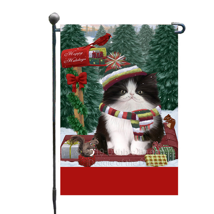 Personalized Merry Christmas Woodland Sled  Persian Cat Custom Garden Flags GFLG-DOTD-A61642