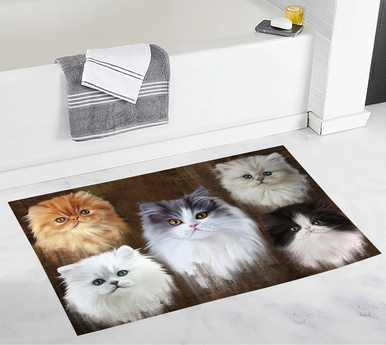 Rustic Persian Cats Bath Mat