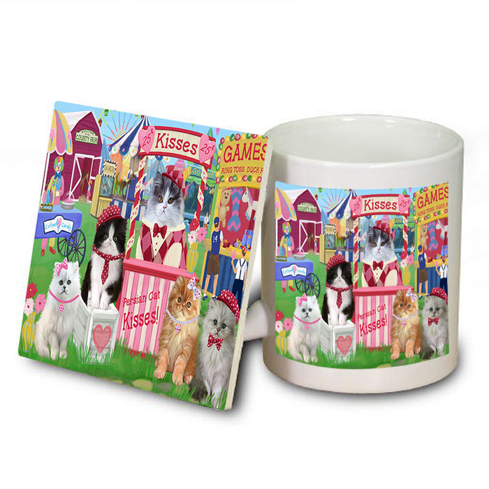 Carnival Kissing Booth Persian Cats Mug and Coaster Set MUC55904