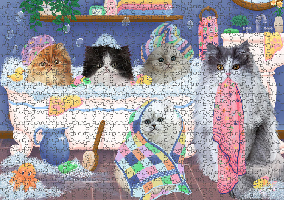Rub A Dub Dogs In A Tub Persian Cats Puzzle with Photo Tin PUZL95428