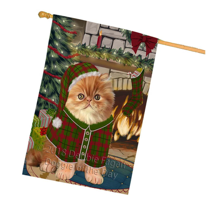 The Stocking was Hung Persian Cat House Flag FLG55983