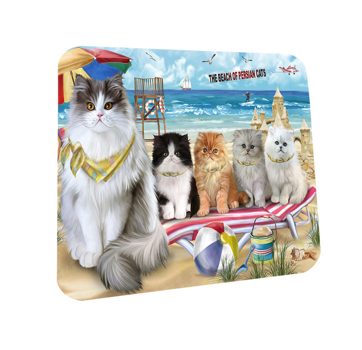 Pet Friendly Beach Persian Cats Coasters Set of 4 CST54131