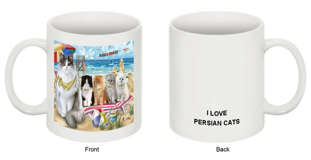 Pet Friendly Beach Persian Cats Coffee Mug MUG49571