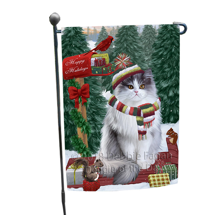 Merry Christmas Woodland Sled Persian Cat Garden Flag GFLG55277