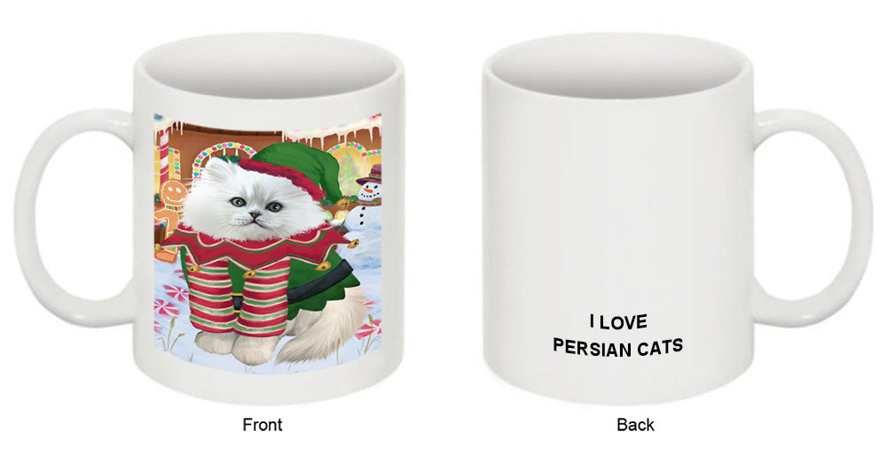 Christmas Gingerbread House Candyfest Persian Cat Coffee Mug MUG51868
