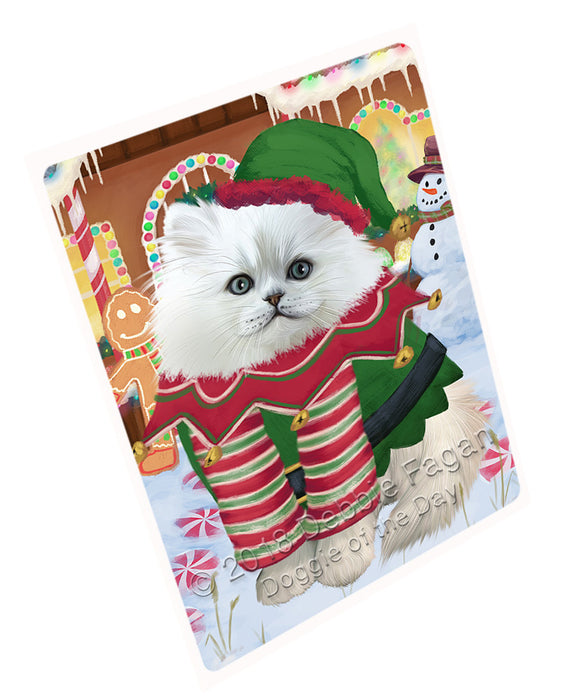 Christmas Gingerbread House Candyfest Persian Cat Magnet MAG74547 (Small 5.5" x 4.25")