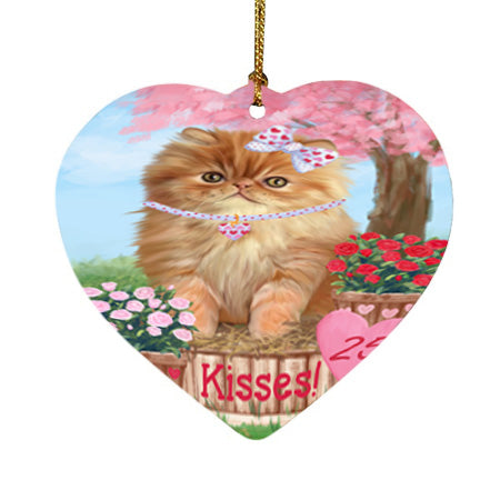 Rosie 25 Cent Kisses Persian Cat Heart Christmas Ornament HPOR56339