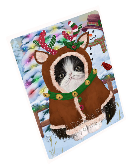Christmas Gingerbread House Candyfest Persian Cat Magnet MAG74550 (Small 5.5" x 4.25")