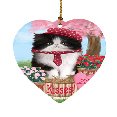Rosie 25 Cent Kisses Persian Cat Heart Christmas Ornament HPOR56340