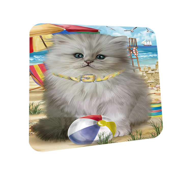 Pet Friendly Beach Persian Cat Coasters Set of 4 CST54132