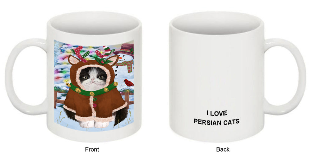 Christmas Gingerbread House Candyfest Persian Cat Coffee Mug MUG51869