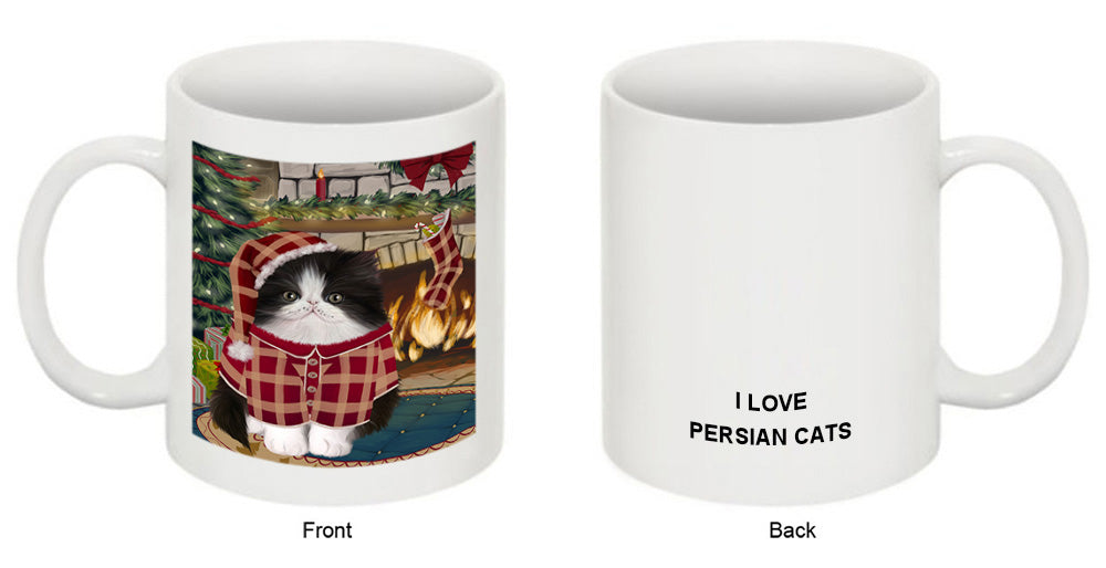 The Stocking was Hung Persian Cat Coffee Mug MUG50953