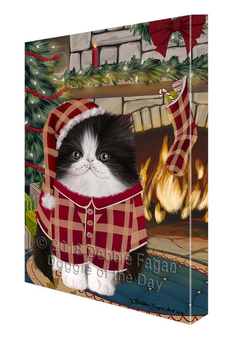 The Stocking was Hung Persian Cat Canvas Print Wall Art Décor CVS119924