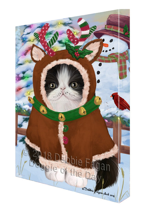 Christmas Gingerbread House Candyfest Persian Cat Canvas Print Wall Art Décor CVS130463