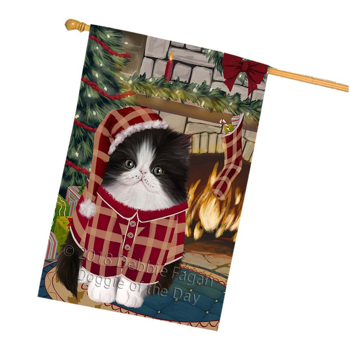 The Stocking was Hung Persian Cat House Flag FLG55984