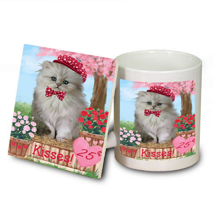 Rosie 25 Cent Kisses Persian Cat Mug and Coaster Set MUC55977