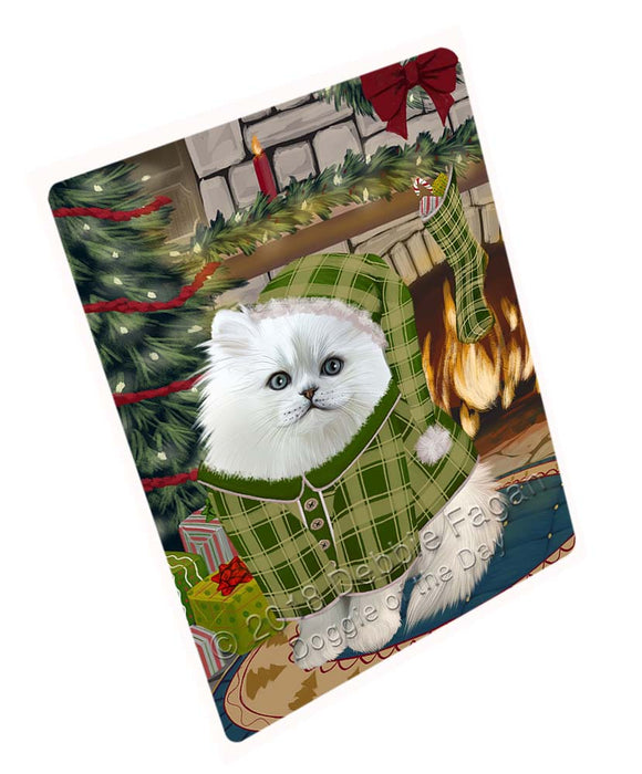 The Stocking was Hung Persian Cat Large Refrigerator / Dishwasher Magnet RMAG95604
