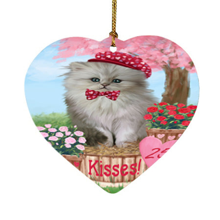 Rosie 25 Cent Kisses Persian Cat Heart Christmas Ornament HPOR56341