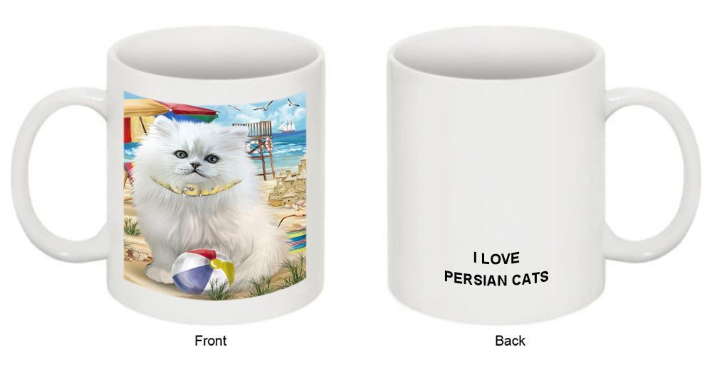 Pet Friendly Beach Persian Cat Coffee Mug MUG49573