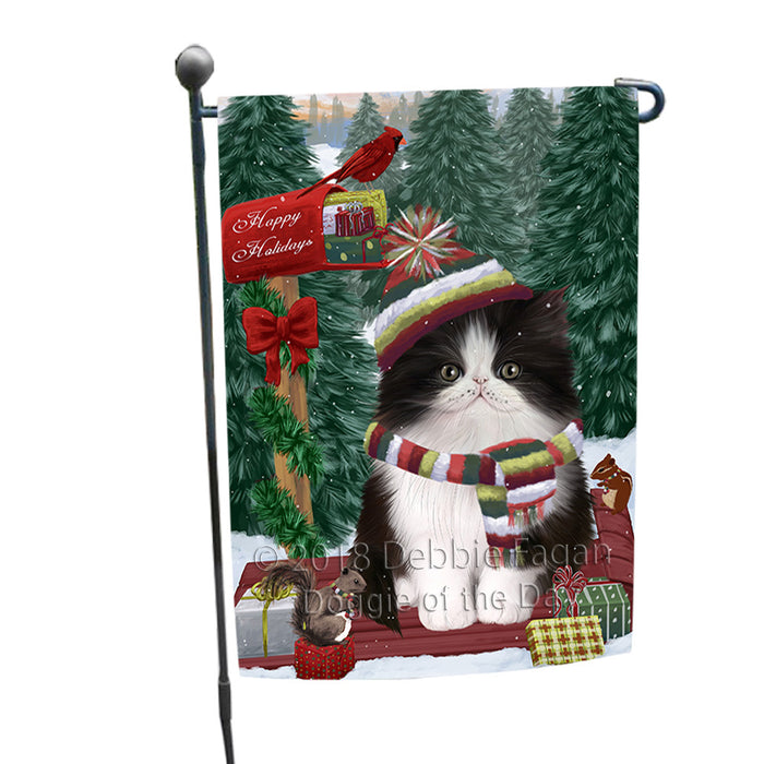 Merry Christmas Woodland Sled Persian Cat Garden Flag GFLG55279