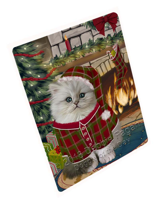 The Stocking was Hung Persian Cat Magnet MAG71808 (Small 5.5" x 4.25")