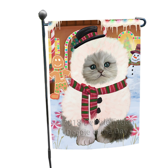 Christmas Gingerbread House Candyfest Persian Cat Garden Flag GFLG57101