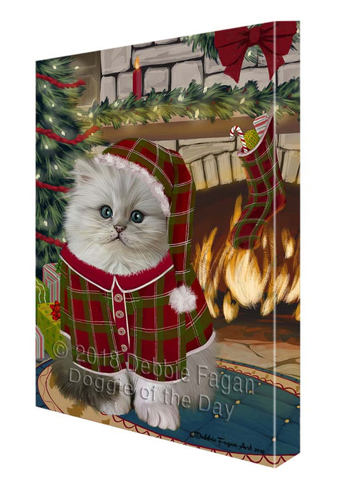 The Stocking was Hung Persian Cat Canvas Print Wall Art Décor CVS119942