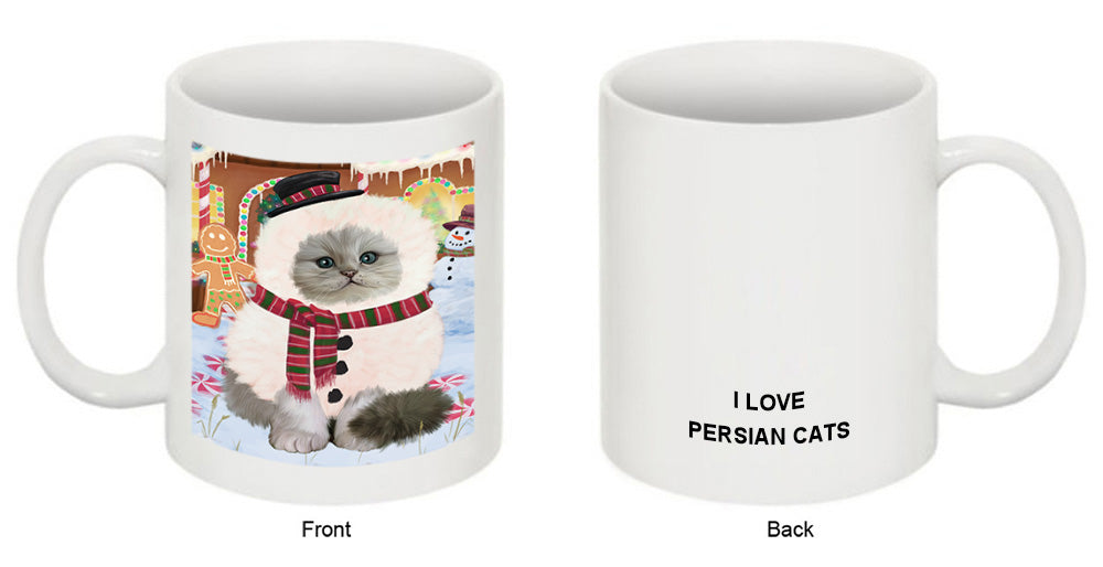 Christmas Gingerbread House Candyfest Persian Cat Coffee Mug MUG51871