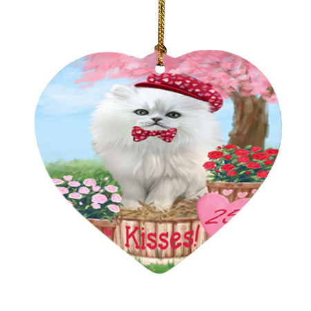 Rosie 25 Cent Kisses Persian Cat Heart Christmas Ornament HPOR56342