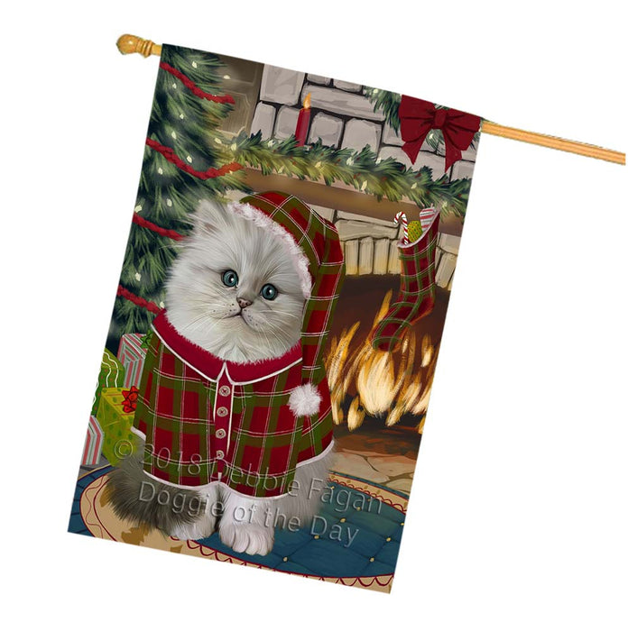 The Stocking was Hung Persian Cat House Flag FLG55986