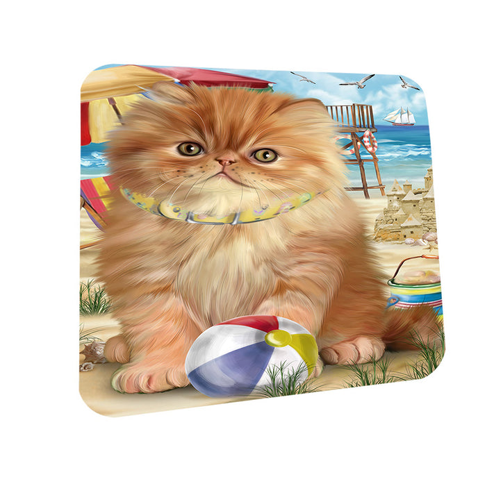 Pet Friendly Beach Persian Cat Coasters Set of 4 CST54134