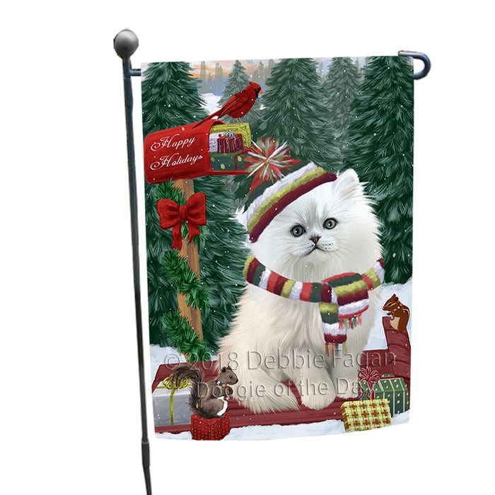 Merry Christmas Woodland Sled Persian Cat Garden Flag GFLG55281