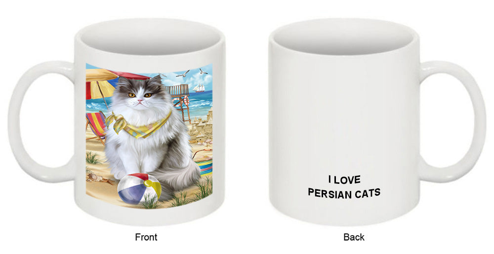Pet Friendly Beach Persian Cat Coffee Mug MUG49576